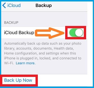 how to backup iphone using icloud